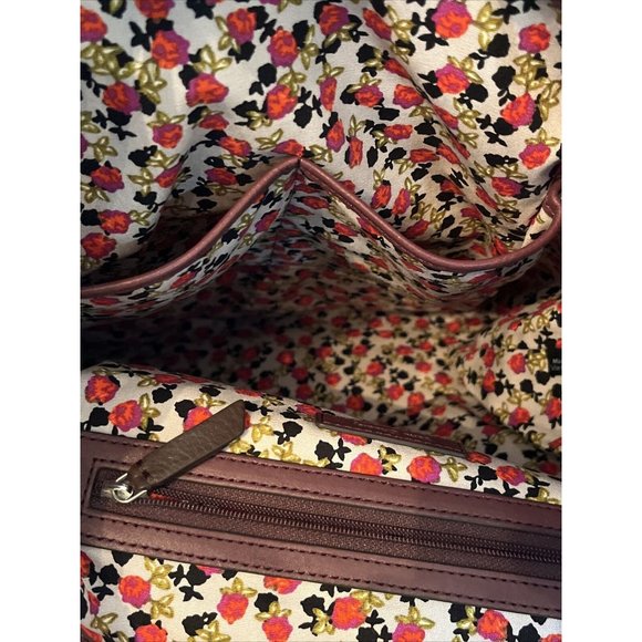 Vera Bradley Women\'s Leather Gallatin Cargo Backpack Burgundy Wine NICE! main image 14